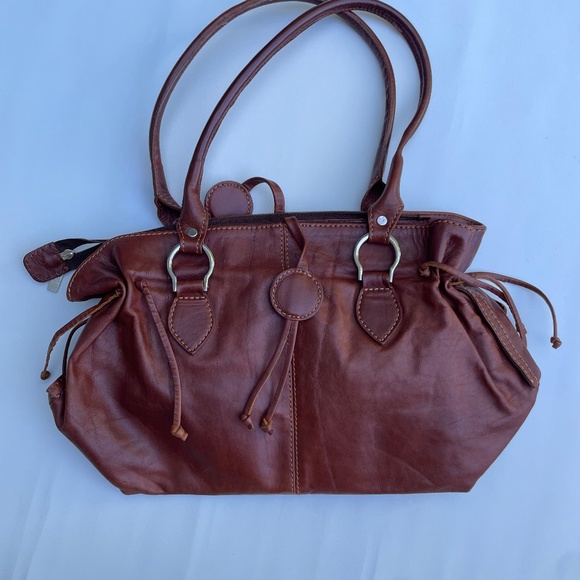 NWOT Genuine Leather Brown Purse - Picture 1 of 9